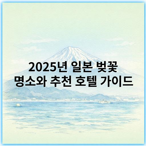 2025년 일본 벚꽃 명소와 추천 호텔 가이드 - 벚꽃여행지
